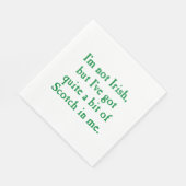 Serviette En Papier Je ne suis pas irlandais - Drôle Scotch Whisky Pun (Coin)