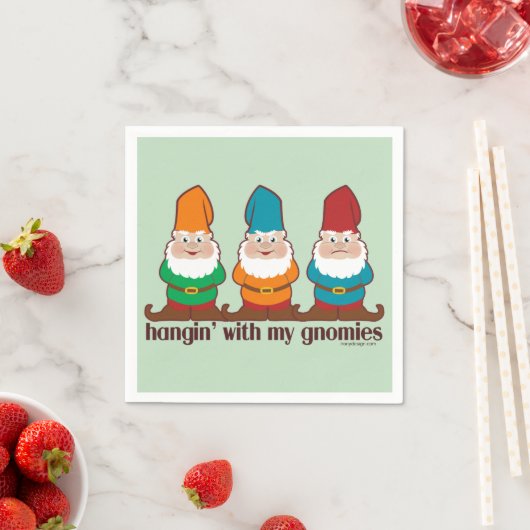 Serviette En Papier Je Pense À Mes Gnomes (En situation)