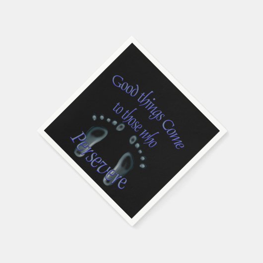 Serviette En Papier Je persévérerai (Coin)