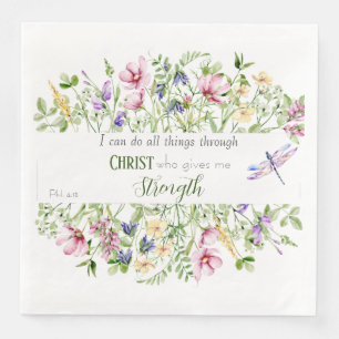 Serviette En Papier Je Peux Faire Toutes Les Choses Bible Verse Élégan