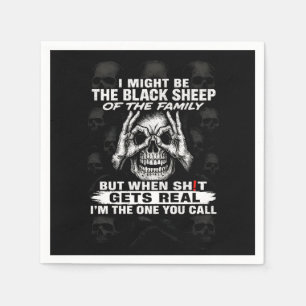 Serviette En Papier Je Pourrais Être Le Mouton Noir De La Famille