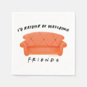 Serviette En Papier Je préférerais regarder mes amis™ (Devant)