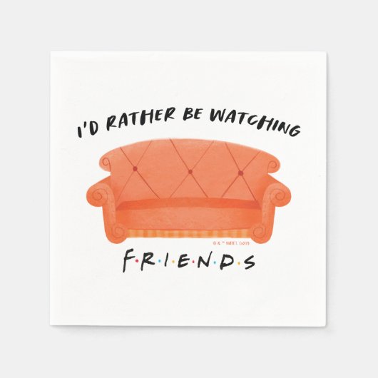 Serviette En Papier Je préférerais regarder mes amis™ (Devant)