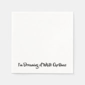 Serviette En Papier Je rêve d’un Noël blanc (Devant)