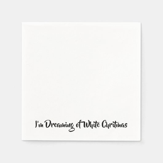 Serviette En Papier Je rêve d’un Noël blanc (Devant)