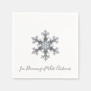 Serviette En Papier Je rêve d'un Noël blanc
