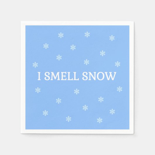 Serviette En Papier Je Sens La Neige (Devant)