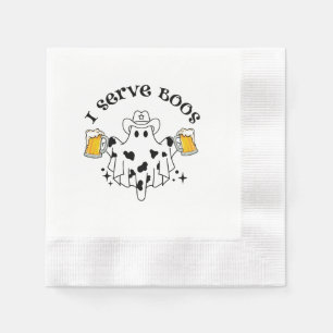 Serviette En Papier Je sers des Boos! Barman effrayant