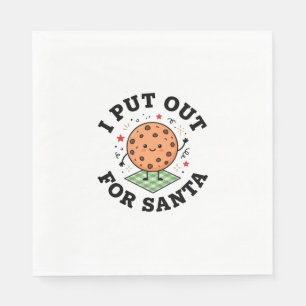 Serviette En Papier Je Sors Pour Le Cookie De Noël De Santa