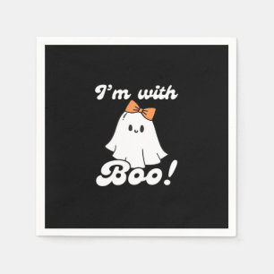 Serviette En Papier Je suis avec Boo drôle style rétro