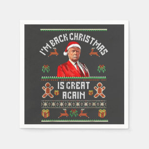 Serviette En Papier Je suis de retour, Noël est à nouveau génial Élect