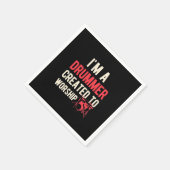 Serviette En Papier Je Suis Drummer Créé Pour Adorer (Coin)