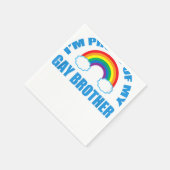 Serviette En Papier Je suis fier de mon frère gay (Coin)