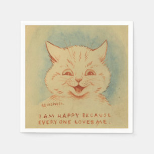 Serviette En Papier Je Suis Heureux Parce Que Tout Le Monde M'Aime (Ch
