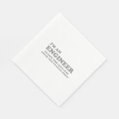 Serviette En Papier Je suis ingénieur (Coin)