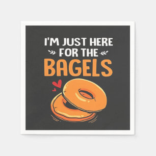 Serviette En Papier Je suis juste là pour la nourriture juive Bagels