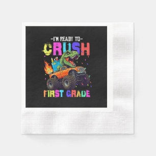 Serviette En Papier Je suis prêt à écraser le camion de dinosaures de