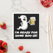 Serviette En Papier Je suis prêt pour un Boo-ze Funny Ghost et bière (En situation)