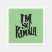 Serviette En Papier Je suis si Kamala Brat Green Meme (Devant)