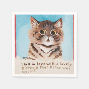 Serviette En Papier Je suis tombée amoureuse d'un chaton (Moi-même)