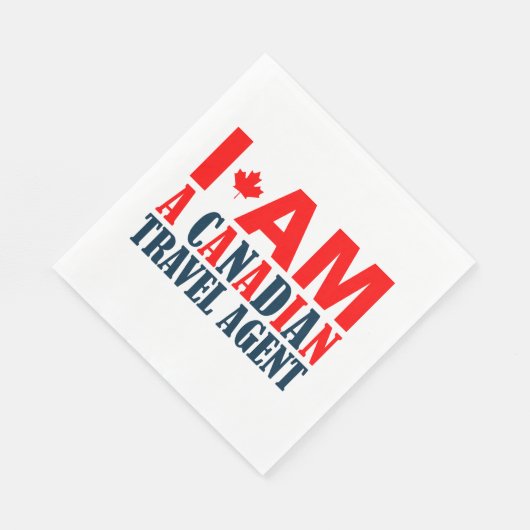 Serviette En Papier Je Suis Un Agent De Voyage Canadien (Coin)