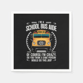 Serviette En Papier Je suis un aide d'autobus scolaire drôle de rentré (Devant)