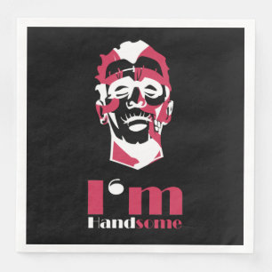 Serviette En Papier Je suis un beau visage abstrait