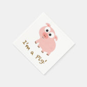 Serviette En Papier Je suis un cochon (Coin)
