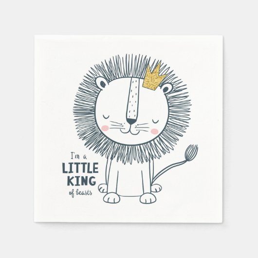 Serviette En Papier Je suis un petit roi (Devant)