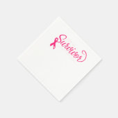 Serviette En Papier Je suis un survivant de la sensibilisation au canc (Coin)