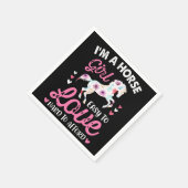 Serviette En Papier Je suis une fille de cheval facile à aimer diffici (Coin)