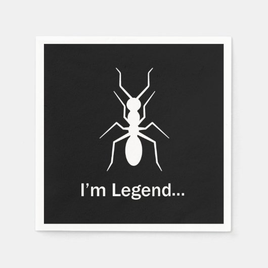 Serviette En Papier Je suis une légende (Devant)