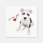 Serviette En Papier Je T'Aime (Devant)