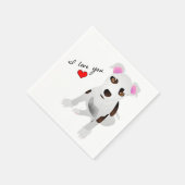 Serviette En Papier Je T'Aime (Coin)