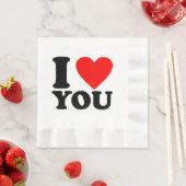 Serviette En Papier Je T'Aime (En situation)