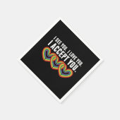 Serviette En Papier Je T'Aime Je T'Accepte Rainbow LGBTQ (Coin)