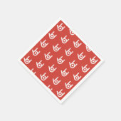 Serviette En Papier Je T'Aime, Serviettes Rouges (Coin)
