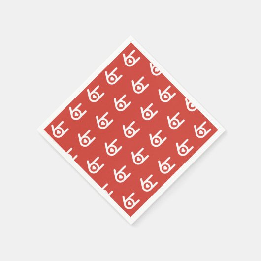 Serviette En Papier Je T'Aime, Serviettes Rouges (Coin)