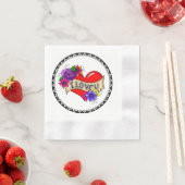 Serviette En Papier Je T'Aime | Street Art Graffiti Urban Heart (En situation)