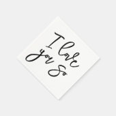 Serviette En Papier Je t'aime tellement serviettes (Coin)