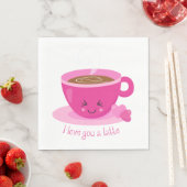 Serviette En Papier Je T'Aime Un Latte (En situation)