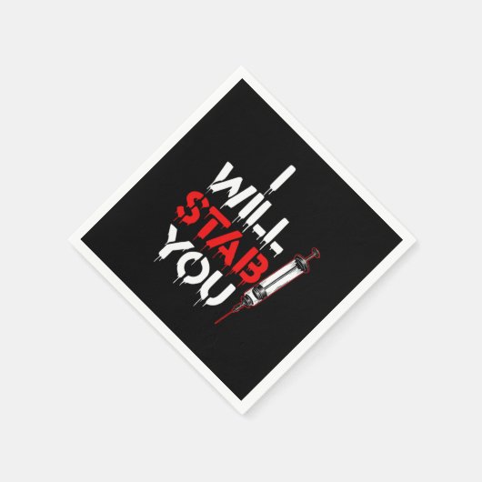 Serviette En Papier Je Te Te Te Seringue Phlebotomiste Phlebotomiste B (Coin)