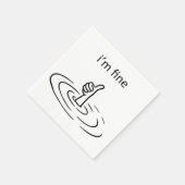 Serviette En Papier Je vais bien (Coin)
