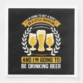 Serviette En Papier Je vais boire de la bière (Devant)