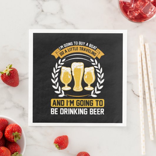 Serviette En Papier Je vais boire de la bière (En situation)