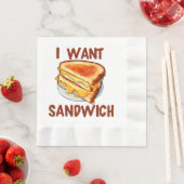 Serviette En Papier Je veux un sandwich (En situation)