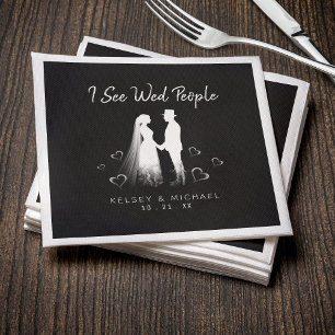 Serviette En Papier Je vois des gens mariés Gothique Fantôme Halloween