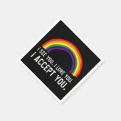 Serviette En Papier Je Vois Je T'Aime Je T'Accepte Gay pride LGBT Shir (Coin)