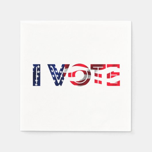 Serviette En Papier Je vote (Devant)