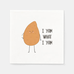 Serviette En Papier Je Yam Ce Que Je Yam ! Super Yam Vegetable Pun